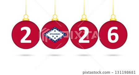 Arkansas State Flag Christmas Balls 2026 Decoration. 131198681