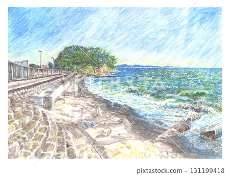 大海、沙灘與樓梯(神奈川縣稻村崎市) 大海、沙灘與樓梯(神奈川縣稻村崎市) 131199418