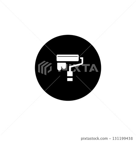 brush icon for paint color on the wall 131199438