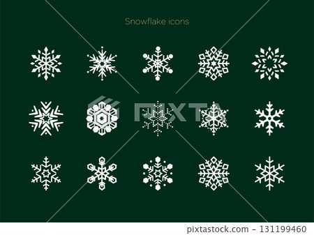 Snowflake icon set Winter decoration | Illustration Vector 131199460
