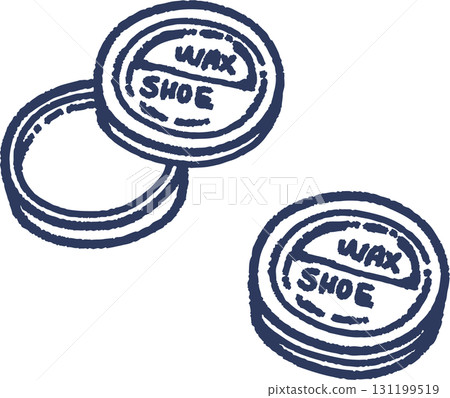 皮鞋護理蠟的線條畫插圖 皮鞋護理蠟的線條畫插圖 131199519
