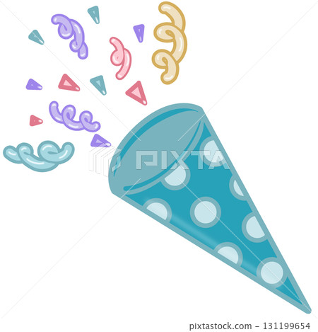 Hand drawn flat Party collection set. Cute pastel colors. Can be used for card, invitation, border. Isolated illustration. Hand drawn flat Party collection set. Cute pastel colors. Can be used for card, invitation, border. Isolated illustration. 131199654