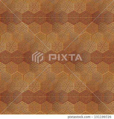 Antique art carved on expensive wooden board. Engraved craft design for border, frame, flooring, wallcovering, furniture decoration, tiles, wrapping paper printing 131199726