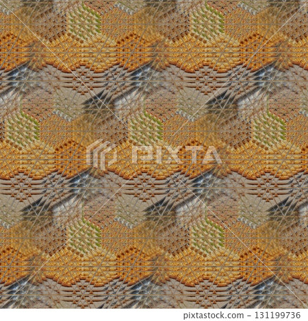 Antique art carved on expensive wooden board. Engraved craft design for border, frame, flooring, wallcovering, furniture decoration, tiles, wrapping paper printing 131199736