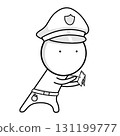 A police officer with a notepad 131199777