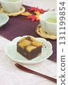 Autumn Japanese sweets: Chestnut yokan Autumn Japanese sweets: Chestnut yokan 131199854