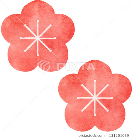 Illustration of plum blossom in watercolor style Illustration of plum blossom in watercolor style 131201089