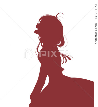 Smiling woman in a dress - Shadow art Smiling woman in a dress - Shadow art 131201151