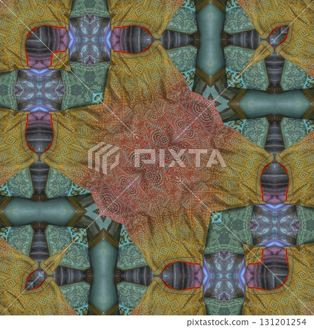 Grungy pattern design for textile printing. Ornamental design as background for flyer, brochure, calendar, invitation card 131201254