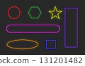 Simple neon light colorful shapes 131201482