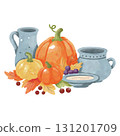 Watercolor Thanksgiving Clipart 131201709