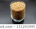 Organic dry buckwheat grains consisting of raw natural product 131201995
