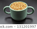 Organic dry buckwheat grains consisting of raw natural product 131201997