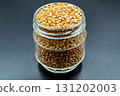 Organic dry buckwheat grains consisting of raw natural product 131202003