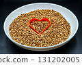 Organic dry buckwheat grains consisting of raw natural product 131202005