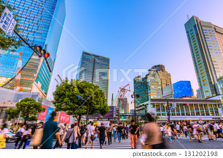 Tokyo cityscape, Japan, September 17th. Shibuya Scramble Crossing crowded with foreign tourists. 131202198