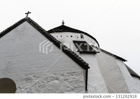 White round Osterlars church on the island of Bornholm, Denmark. White round Osterlars church on the island of Bornholm, Denmark. 131202918
