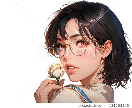 Black-haired high school girl in uniform 131203136