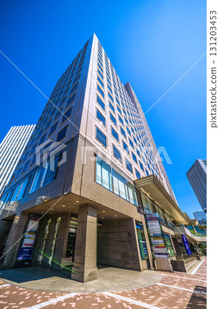 Yokohama cityscape in Japan: View of the business district, Yokohama First Building, Yokohama Station, JR Yokohama Tower, etc. 131203453