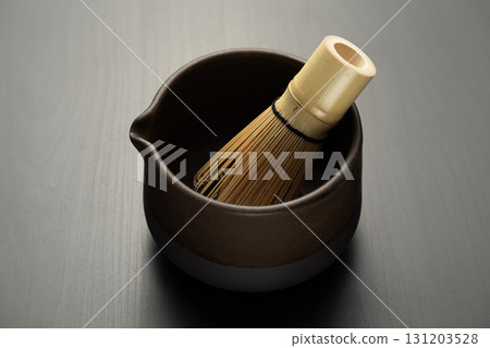 Chasen bamboo whisk and Chawan for authentic Matcha. 131203528