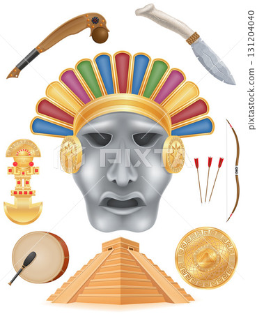 maya ancient objects and attributes items cartoon stock vector illustration maya ancient objects and attributes items cartoon stock vector illustration 131204040
