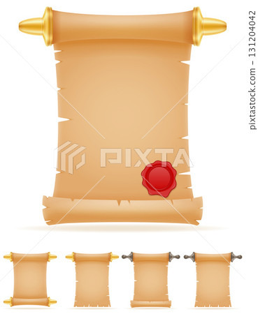 ancient old scroll paper literacy cartoon stock vector illustration 131204042