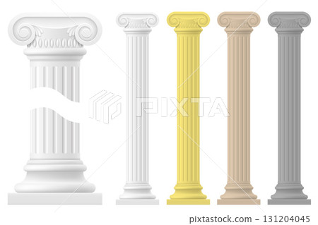 antique column architecture cartoon stock vector illustration 131204045