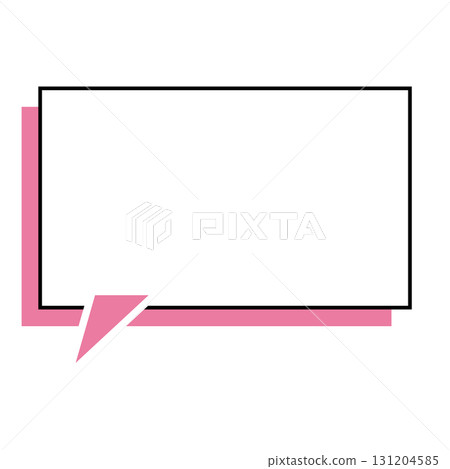 簡單的語音氣泡圖，水平，正方形 131204585