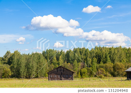 Rural Wooden Houses in Summer Countryside Rural Wooden Houses in Summer Countryside 131204948