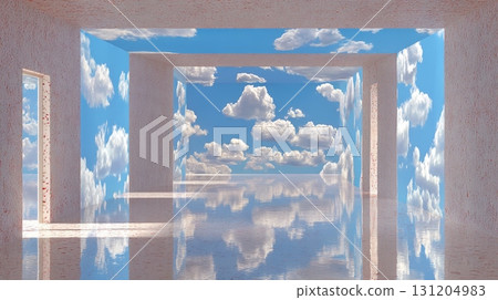 Dreamy Sky Room with Reflective Floor and Expansive Backdrop Dreamy Sky Room with Reflective Floor and Expansive Backdrop 131204983