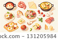 Illustrations of various dishes 131205984