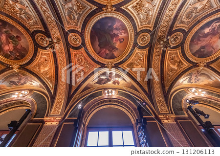 Senate of french republic, interiors decors, Paris, France 131206113