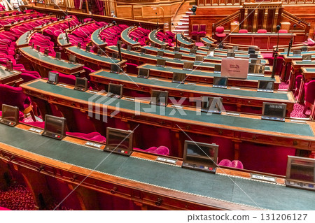 Senate of french republic, interiors decors, Paris, France 131206127