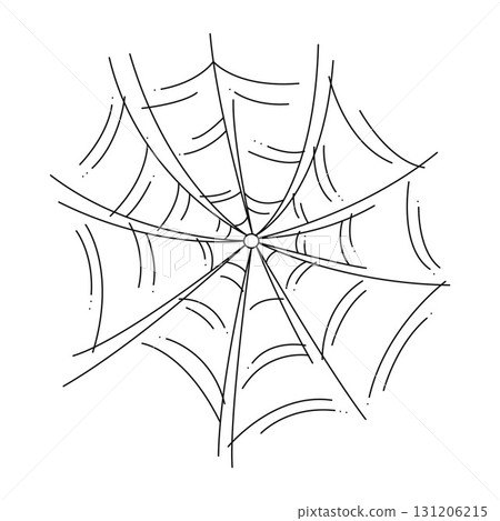 The web as a symbol of Halloween. Black hand drawn illustration. The web as a symbol of Halloween. Black hand drawn illustration. 131206215