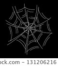 The web as a symbol of Halloween. White hand drawn illustration. 131206216