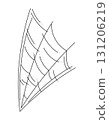 Doodle web as a symbol of Halloween. Black hand drawn illustration. 131206219
