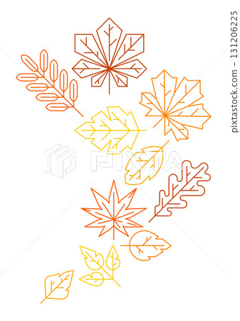Background with autumn leaves. Illustration with various foliage. 131206225