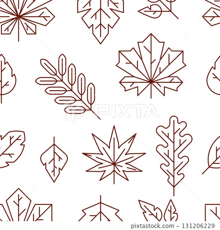Pattern with autumn leaves. Background with various foliage. 131206229