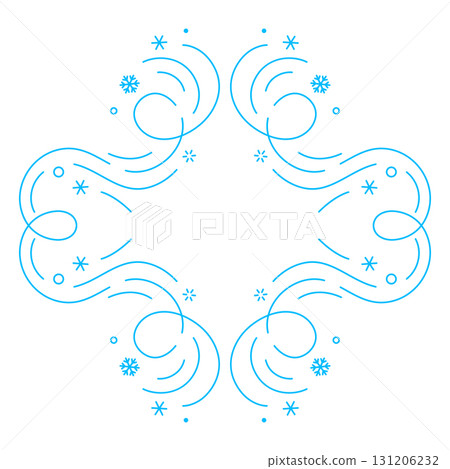 Winter linear frame. Holiday filigree background with snowflakes. Winter linear frame. Holiday filigree background with snowflakes. 131206232
