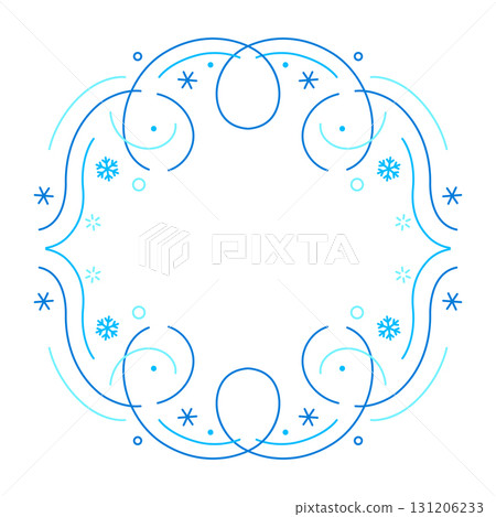 Winter linear frame. Holiday filigree background with snowflakes. Winter linear frame. Holiday filigree background with snowflakes. 131206233