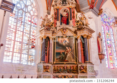 Parish close church of Sizun, finistere, brittany, france 131206244