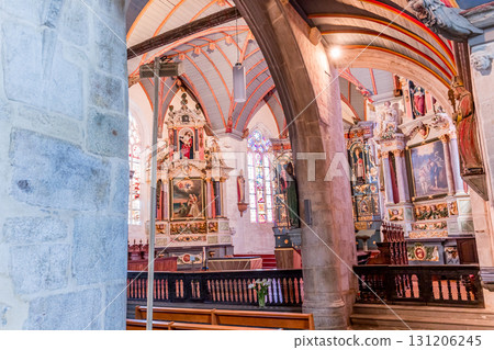 Parish close church of Sizun, finistere, brittany, france 131206245