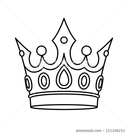 Royal crown illustration. Graphic stylized line icon. Royal crown illustration. Graphic stylized line icon. 131206252