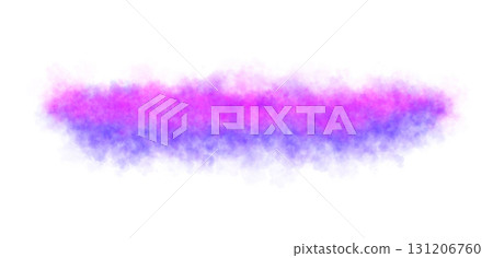 Purple pink and blue smoke cloud on transparent background template or mockup for visual effects and overlays 131206760