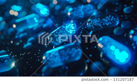 germs, bacteria and viruses under a microscope. biological laboratory research. microbiology and disease science. health and immunity 131207187