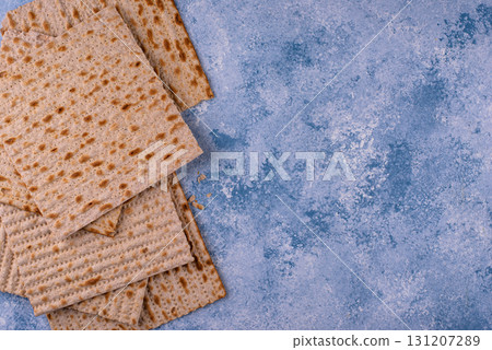 Traditional Jewish bread matzo for Passover Traditional Jewish bread matzo for Passover 131207289