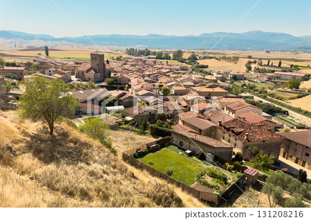 Scenic view of Santa Gadea del Cid, famous touristic destination in Burgos province, Castile and 131208216