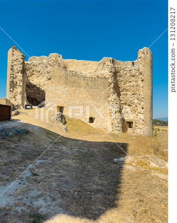 Scenic view of the ruins of the Castle of Santa Gadea del Cid, famous touristic destination in Scenic view of the ruins of the Castle of Santa Gadea del Cid, famous touristic destination in 131208217