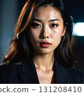 A sophisticated urban portrait with a gentle gaze 131208410