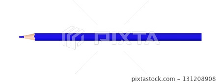 blue colored pencil isolated on white background blue colored pencil isolated on white background 131208908